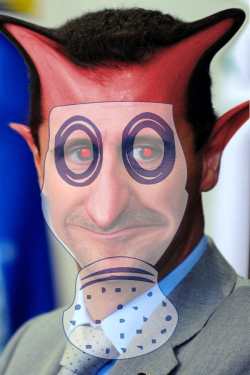 Bashar_al-Assad_gasmaske-devil